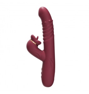 MizzZee - Oral Bliss Heating Licking Rotating Bead Vibrator (Chargeable - Red)